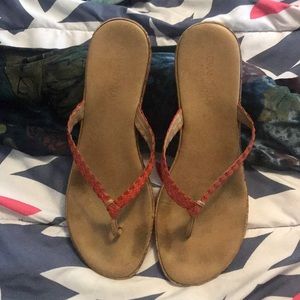 Romano Palai Orange Thong Sandals - Italy